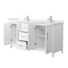 Custom image for White with Brushed Nickel Trim / Giotto Quartz / No Mirror