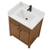 Custom image for Toasted Walnut with Matte Black Trim / White Quartz / No Mirror
