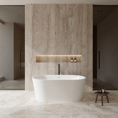 Carissa Freestanding Acrylic Bathtub With Faucet 60 inch