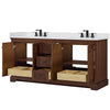 Custom image for Dark Walnut with Matte Black Trim / White Cultured Marble / No Mirror