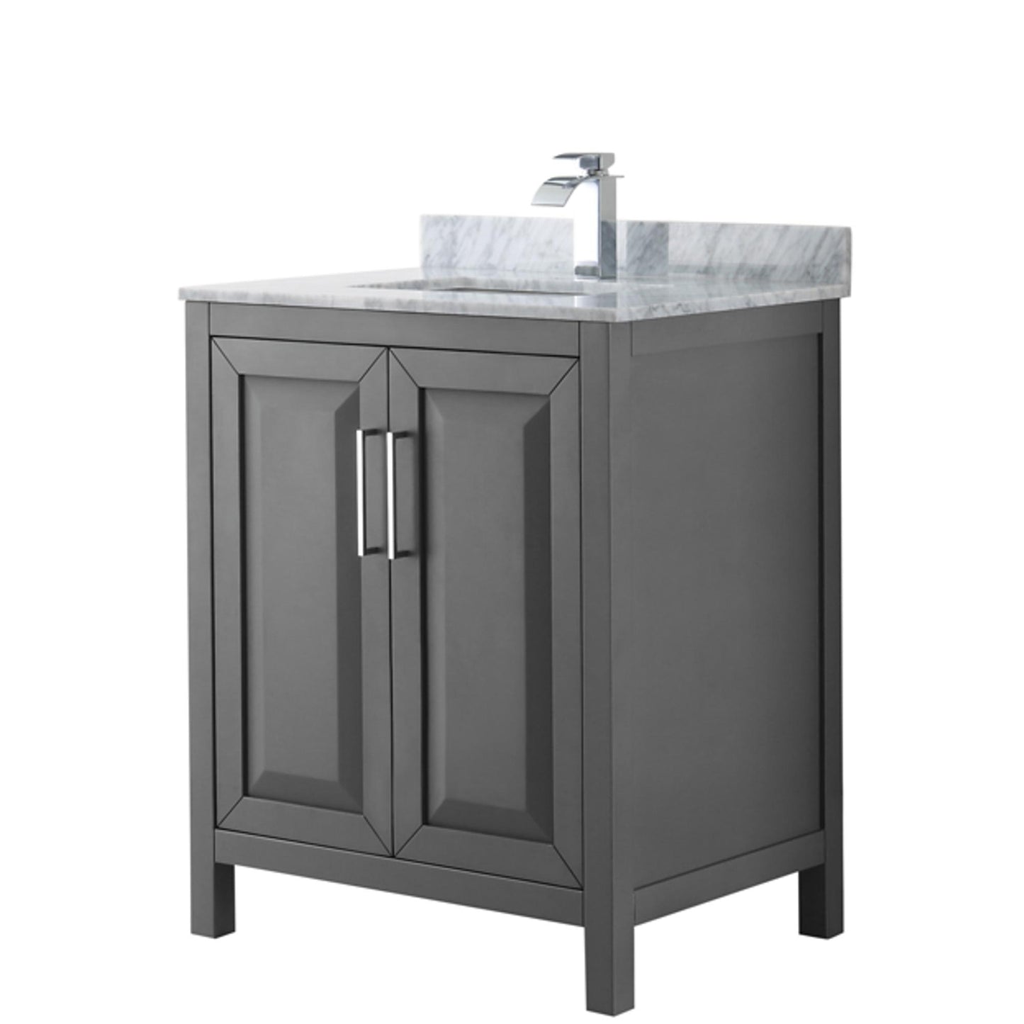 Daria Bathroom Vanity with Countertop 30 inch Single Sink Single hole Faucet Setup