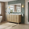 Custom image for White Oak with Brushed Nickel Trim / White Cultured Marble / No Mirror