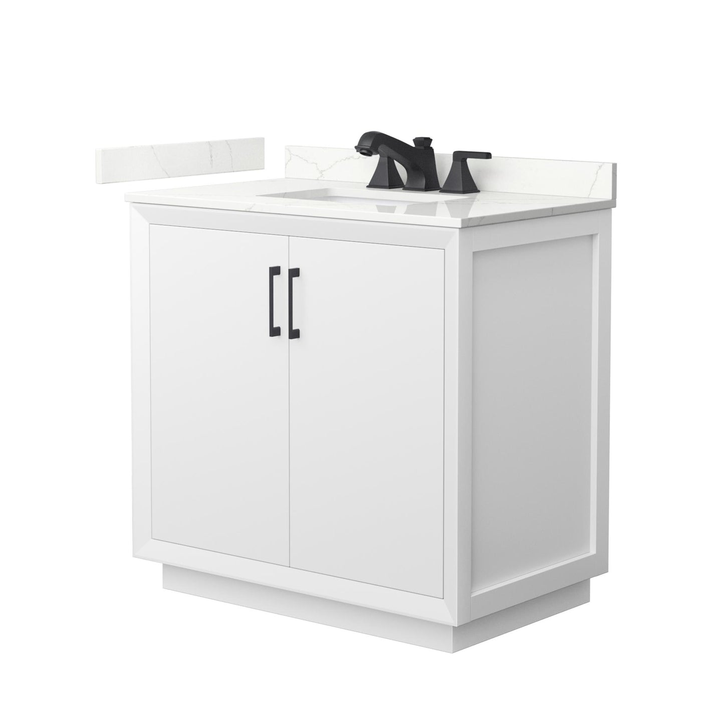 Strada Bathroom Vanity with Countertop 36 inch Single Sink 3-hole Faucet Setup