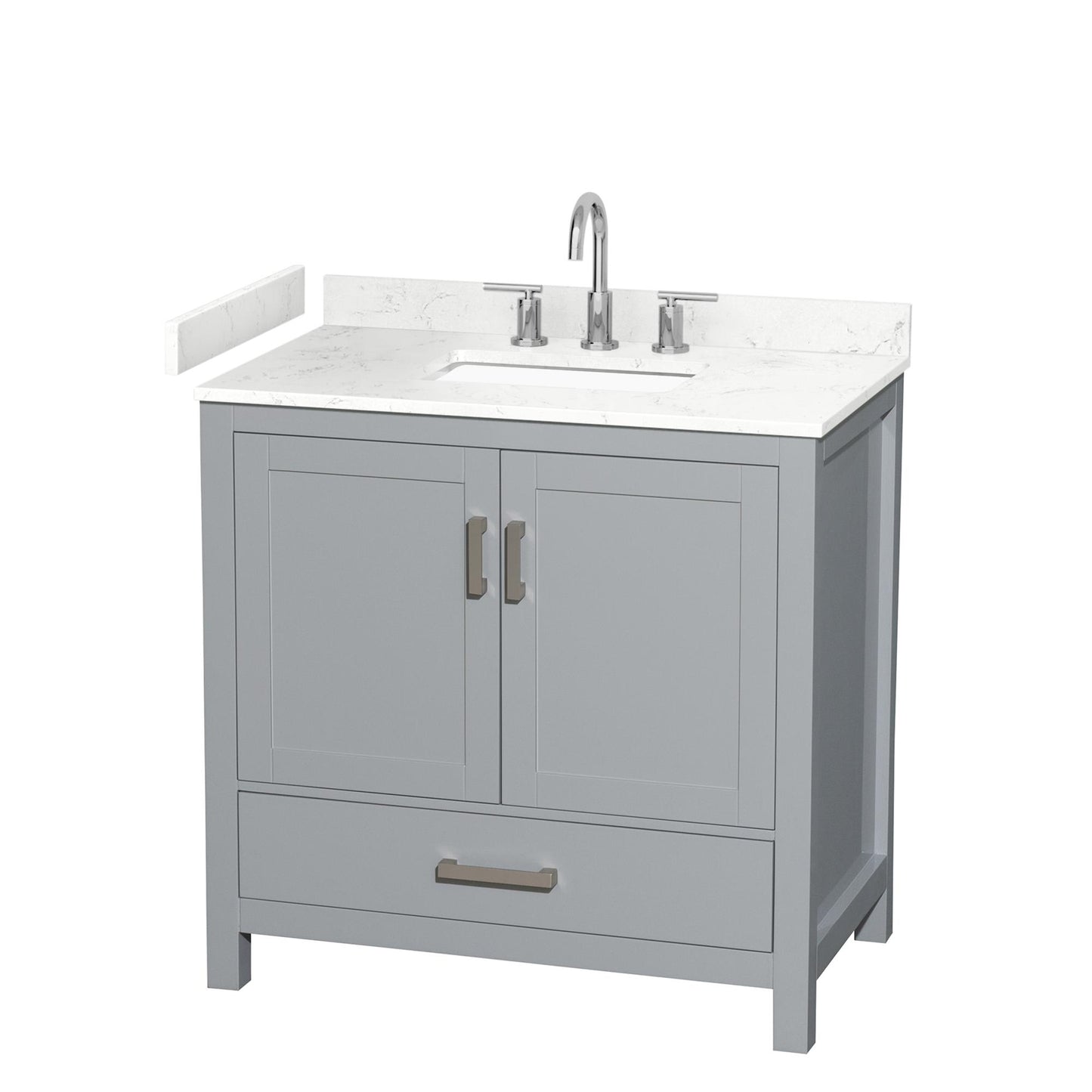 Sheffield Bathroom Vanity with Countertop 36 inch Single Sink 3-hole Faucet Setup