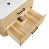 Custom image for Scandinavian Oak with Matte Black Trim / No Mirror