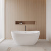 Custom image for White with Shiny White Trim and Matte Black Faucet / 55