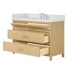 Custom image for Scandinavian Oak with Brushed Nickel Trim / Giotto Quartz / No Mirror