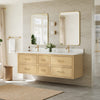 Custom image for Scandinavian Oak with Satin Bronze Trim / White Quartz / No Mirror