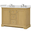 Custom image for Honey Oak with Polished Chrome Trim / White Quartz / No Mirror