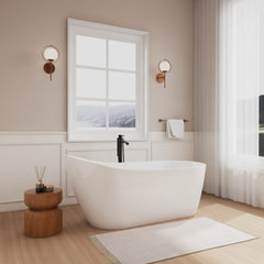 Davia Freestanding Acrylic Bathtub With Faucet 67 inch