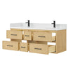 Custom image for Scandinavian Oak with Matte Black Trim / Giotto Quartz / No Mirror