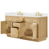 Custom image for Rift Oak with Brushed Gold Trim / Giotto Quartz / No Mirror