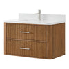 Custom image for Toasted Walnut with Brushed Nickel Trim / Giotto Quartz / No Mirror