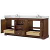 Custom image for Dark Walnut with Polished Chrome Trim / Giotto Quartz / No Mirror