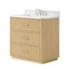 Custom image for Scandinavian Oak with Brushed Nickel Trim / Giotto Quartz / No Mirror