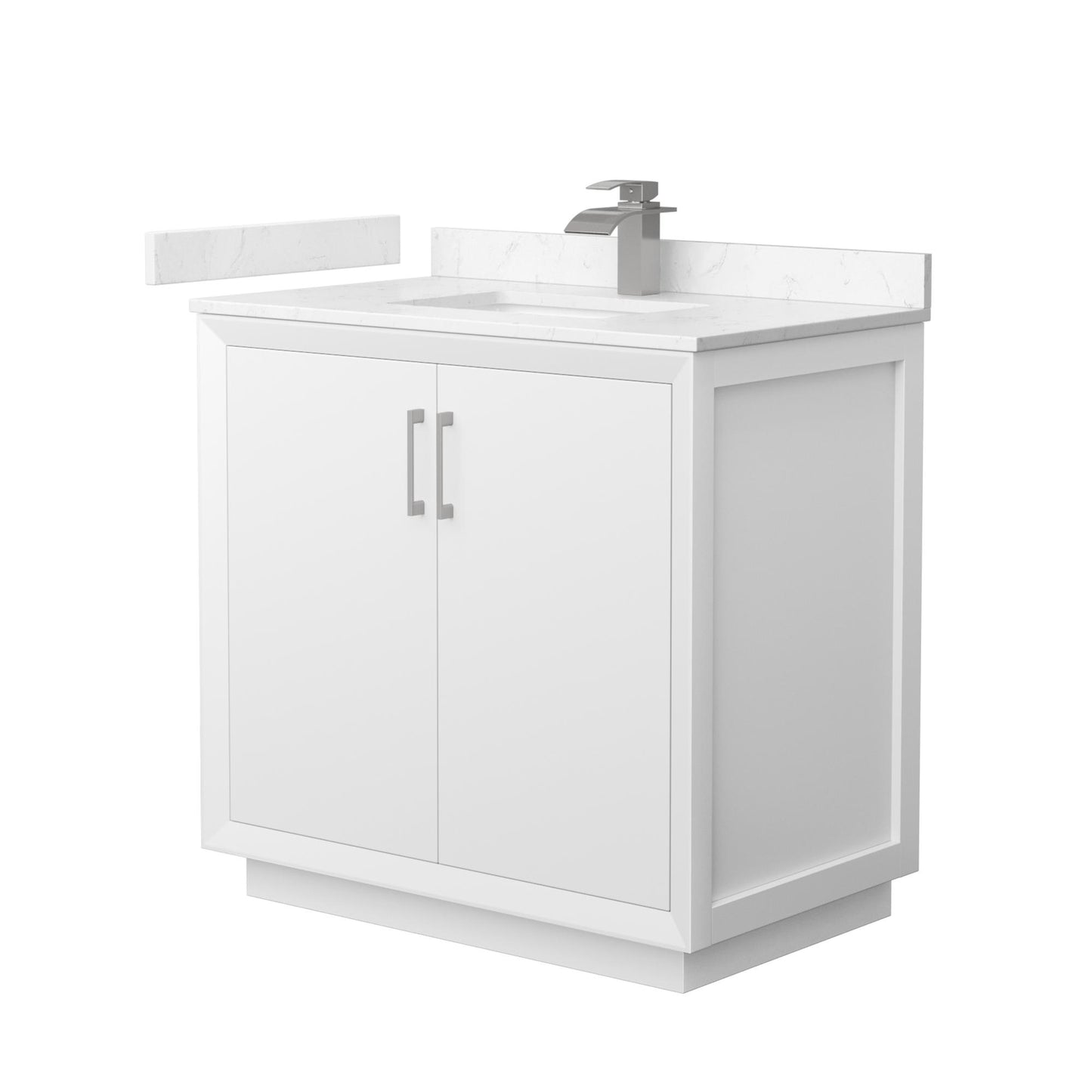 Strada Bathroom Vanity with Countertop 36 inch Single Sink Single hole Faucet Setup