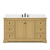 Custom image for Honey Oak with Matte Black Trim / White Quartz / No Mirror