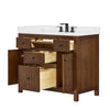 Custom image for Dark Walnut with Matte Black Trim / White Quartz / No Mirror