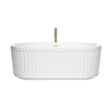 Custom image for White with Shiny White Trim and Brushed Gold Faucet / 67