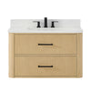 Custom image for Scandinavian Oak with Matte Black Trim / Giotto Quartz / No Mirror
