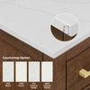 Custom image for Dark Oak with Brushed Nickel Trim / Carrara Cultured Marble / No Mirror