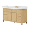 Custom image for Scandinavian Oak with Satin Bronze Trim / White Quartz / No Mirror