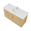 Custom image for Rift Oak with Brushed Nickel Trim / White Quartz / No Mirror