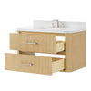 Custom image for Scandinavian Oak with Brushed Nickel Trim / Giotto Quartz / No Mirror