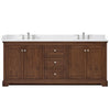 Custom image for Dark Walnut with Polished Chrome Trim / White Cultured Marble / No Mirror