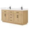 Custom image for Rift Oak with Matte Black Trim / White Cultured Marble / No Mirror