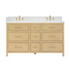 Custom image for Scandinavian Oak with Satin Bronze Trim / Giotto Quartz / No Mirror