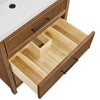 Custom image for Toasted Walnut with Matte Black Trim / White Quartz / No Mirror