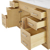 Custom image for Rift Oak with Brushed Nickel Trim / Giotto Quartz / No Mirror