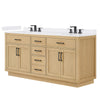 Custom image for Rift Oak with Matte Black Trim / White Cultured Marble / No Mirror