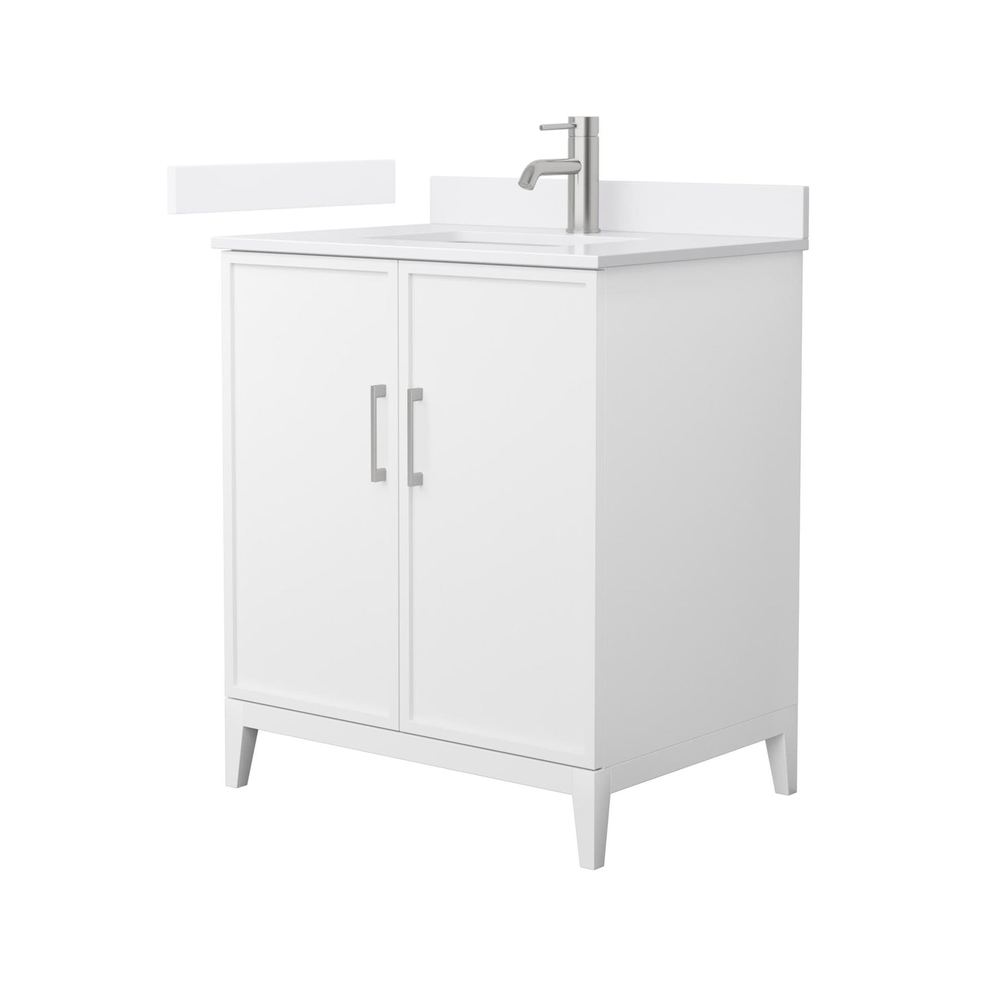 Elan Bathroom Vanity with Countertop 30 inch Single Sink Single hole Faucet Setup