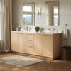 Custom image for Light Straw with Brushed Nickel Trim / White Cultured Marble / No Mirror