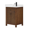 Custom image for Dark Walnut with Matte Black Trim / Carrara Cultured Marble / No Mirror