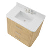 Custom image for Scandinavian Oak with Brushed Nickel Trim / White Quartz / No Mirror