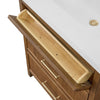 Custom image for Toasted Walnut with Satin Bronze Trim / White Quartz / No Mirror