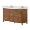 Custom image for Toasted Walnut with Satin Bronze Trim / Giotto Quartz / No Mirror