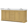 Custom image for Honey Oak with Polished Chrome Trim / Carrara Cultured Marble / No Mirror