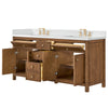 Custom image for Toasted Walnut with Satin Bronze Trim / White Quartz / No Mirror