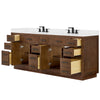 Custom image for Dark Oak with Matte Black Trim / White Quartz / No Mirror