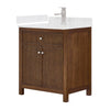 Custom image for Dark Walnut with Brushed Nickel Trim / Giotto Quartz / No Mirror