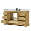 Custom image for Honey Oak with Matte Black Trim / Giotto Quartz / No Mirror