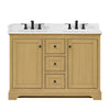 Custom image for Honey Oak with Matte Black Trim / White Quartz / No Mirror