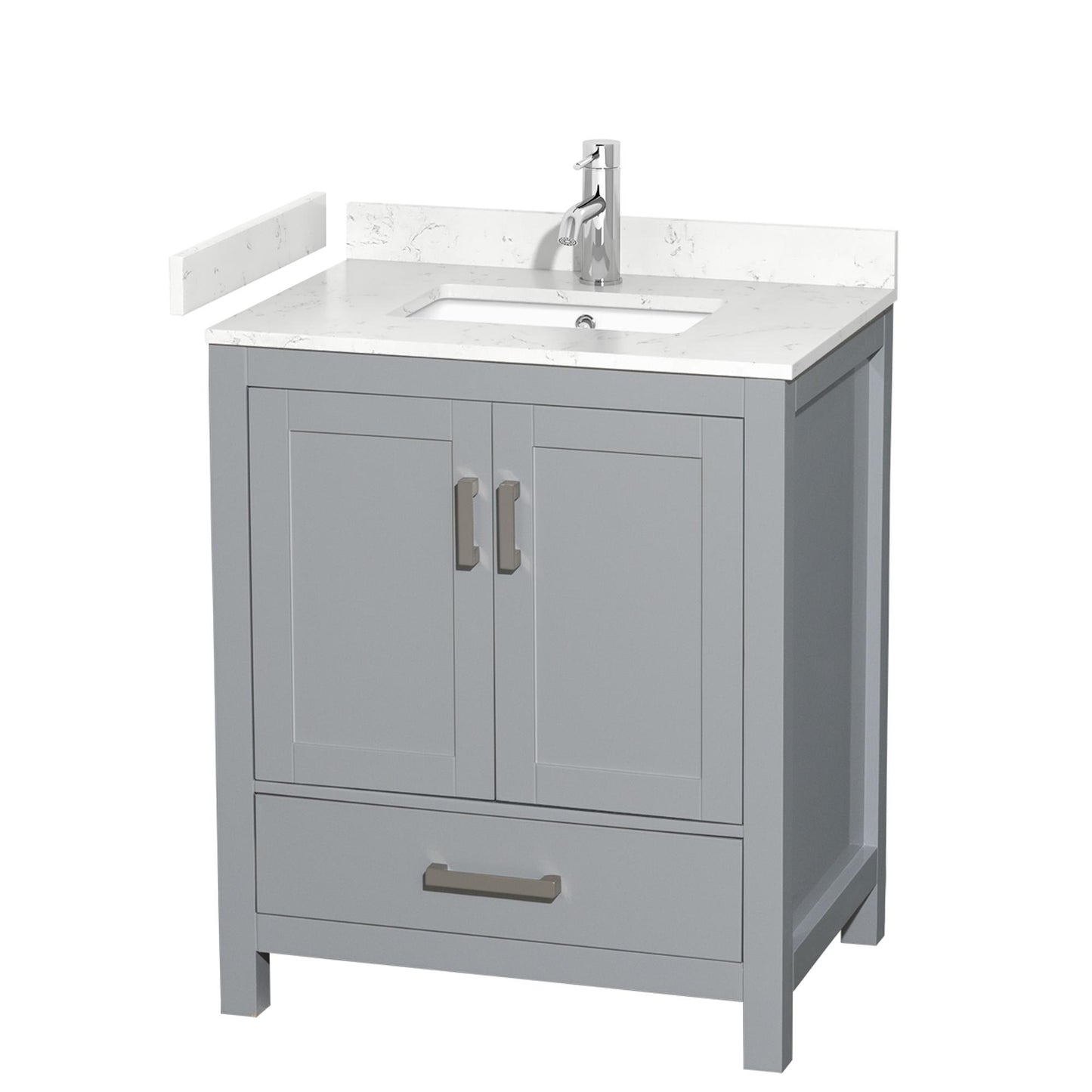 Sheffield Bathroom Vanity with Countertop 30 inch Single Sink Single hole Faucet Setup