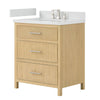Custom image for Scandinavian Oak with Brushed Nickel Trim / Giotto Quartz / No Mirror