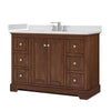 Custom image for Dark Walnut with Polished Chrome Trim / White Quartz / No Mirror