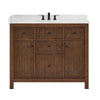 Custom image for Dark Walnut with Matte Black Trim / Carrara Cultured Marble / No Mirror